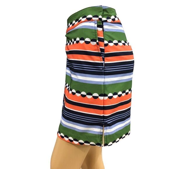 Izod Fun Striped/Circle Print Stretch Golf Tennis Skirt Skort Size 2 - Picture 2 of 10